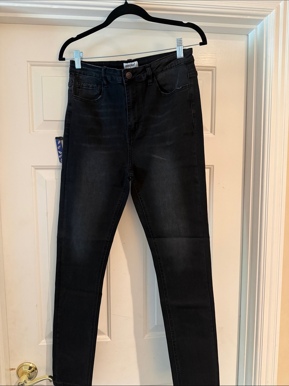 white birch Black Skinny Jeans - Stretch Mid Rise